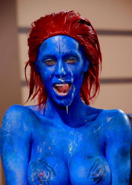 Charming american redhead porn star Nicole Aniston in hot 3some scene 